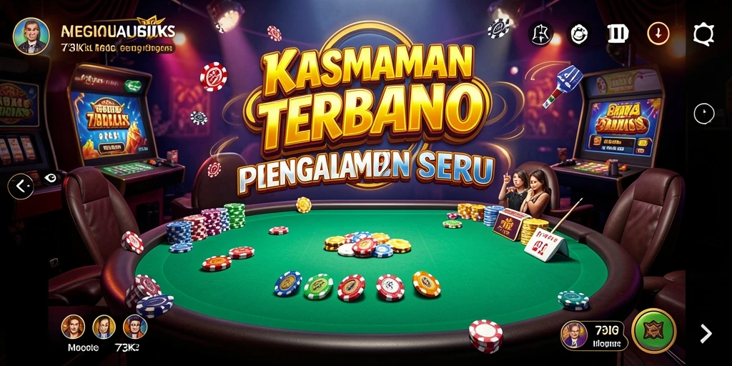Tampilan gameplay seru dari aplikasi Kasino 73K.