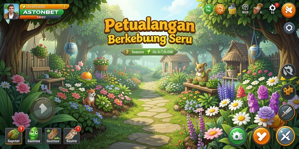 Screenshot menampilkan pengalaman berkebun seru dalam ASTONBET.