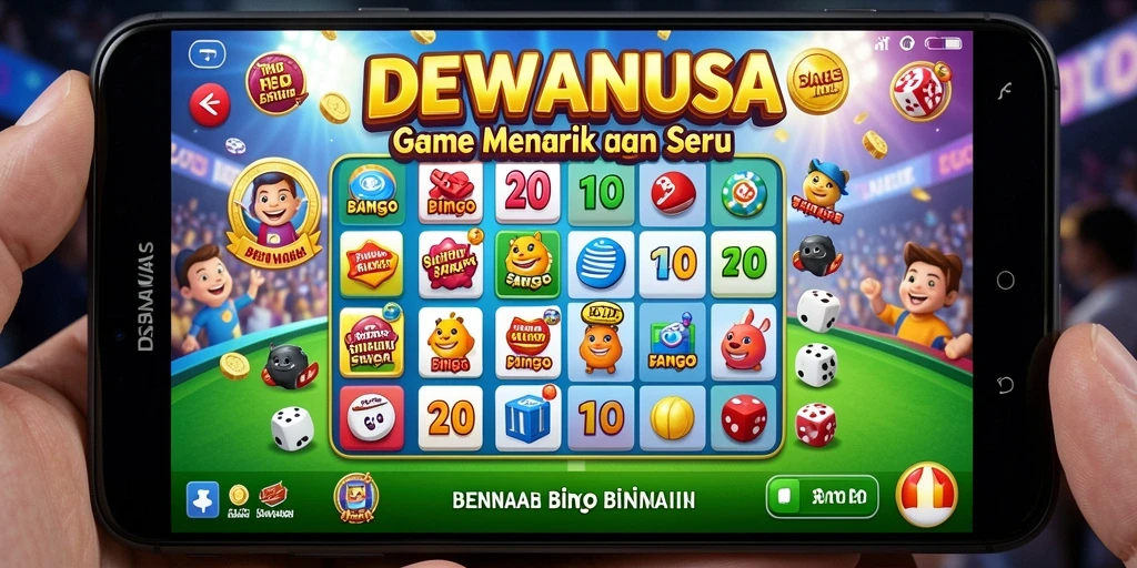 Tampilan gameplay seru di DEWANUSA saat permainan Bingo dimulai.