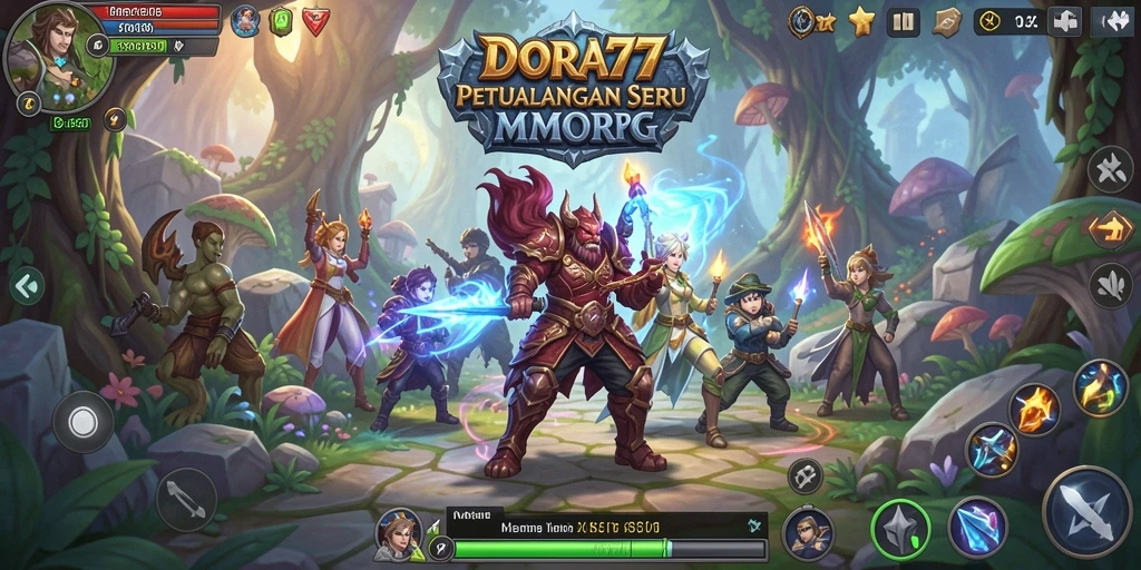 Screenshot DORA77 menampilkan aksi seru dalam dunia MMORPG.