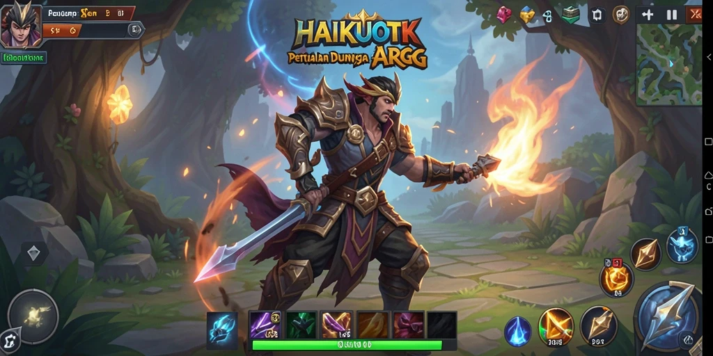 Tampilan epik dari gameplay HAIKUOTK dalam aksi ARPG.