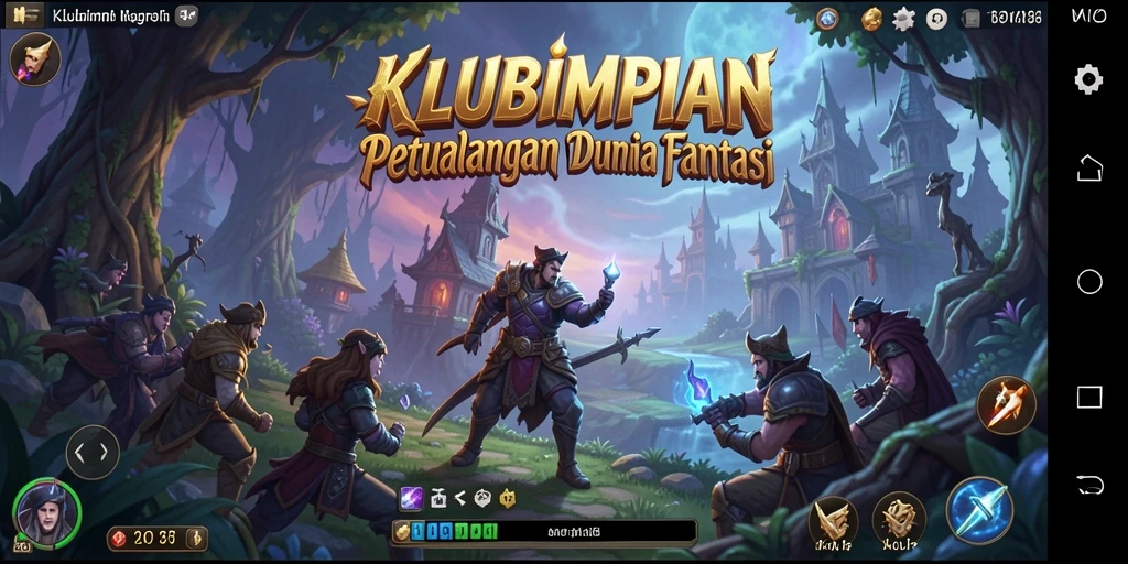 Tampilan menakjubkan dari gameplay KLUBIMPIAN saat pemain menjelajahi dunia fantasi.