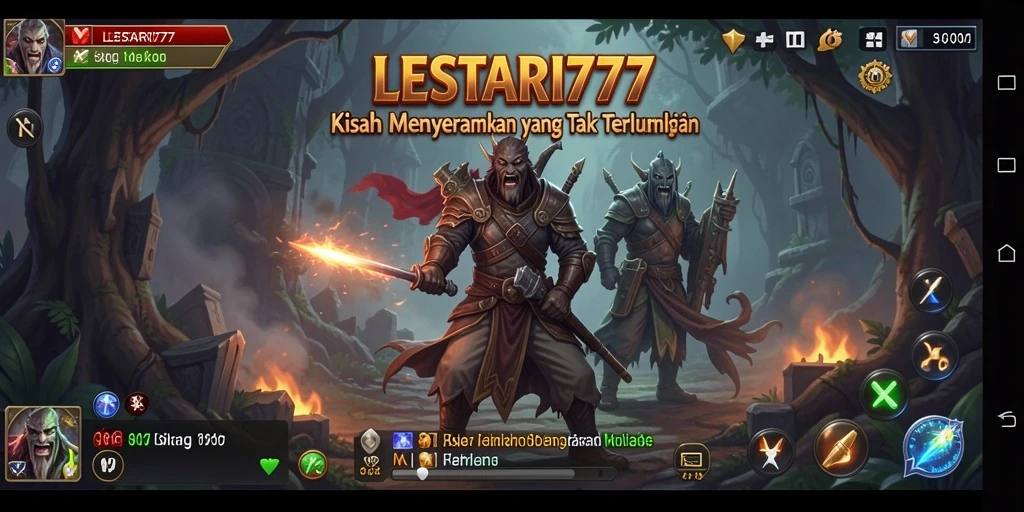Tampilan gameplay kelam LESTARI777 yang mendebarkan.