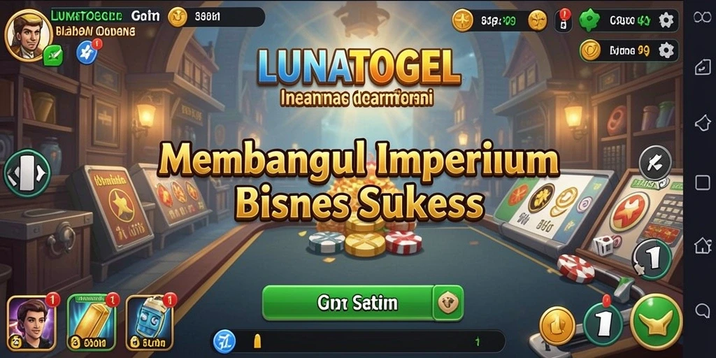 Tampilan gameplay LUNATOGEL dengan elemen Tycoon yang menarik.