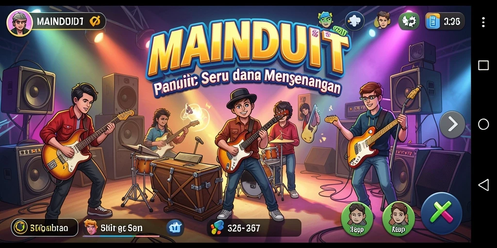Tampilan gameplay MAINDUIT yang menarik dan interaktif.