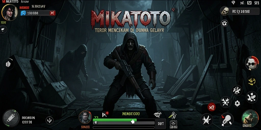 Screenshot MIKATOTO yang menunjukkan momen menegangkan dalam gameplay.