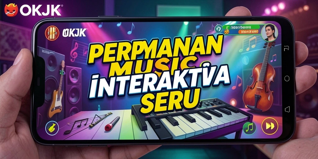 Tampilan gameplay OKJK yang seru dengan berbagai tantangan musik.