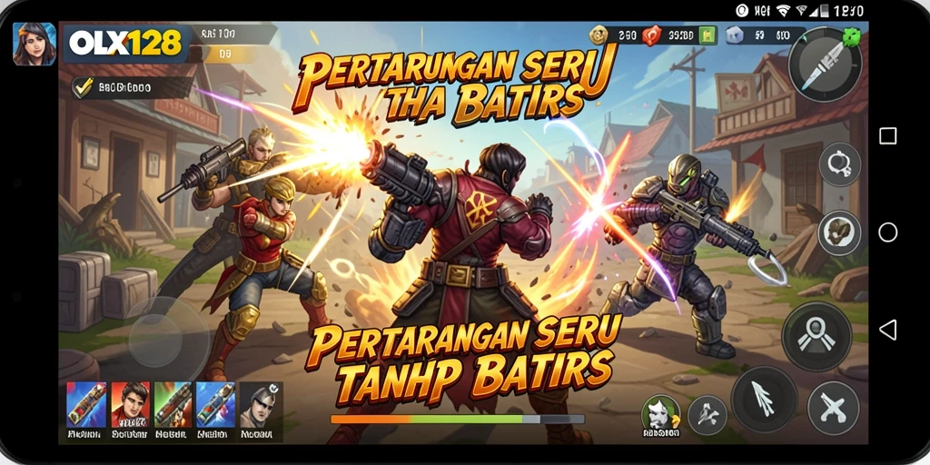 Gameplay seru OLX128 dengan pertarungan yang mendebarkan.