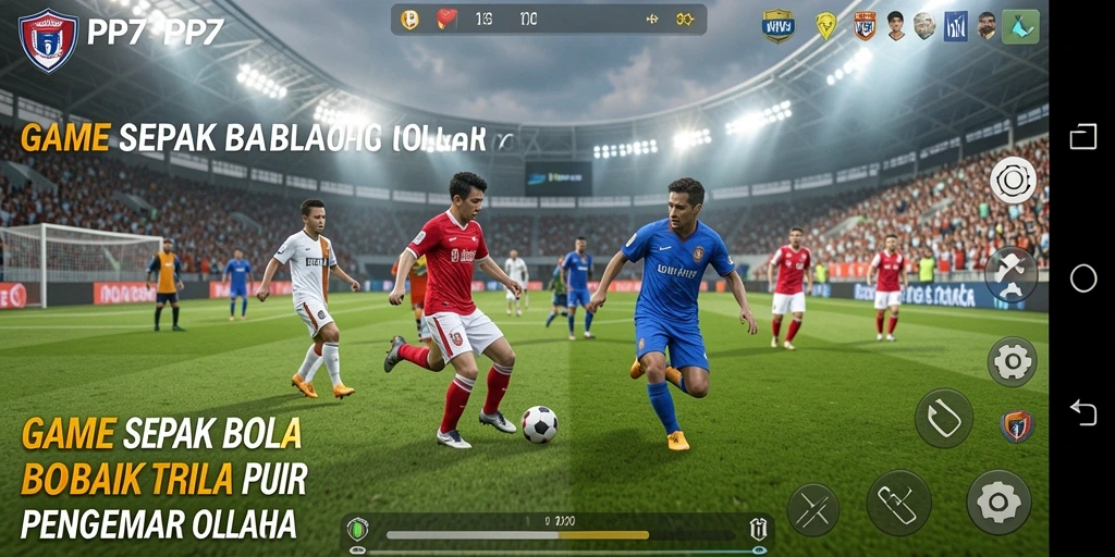 Screenshot PP7 menampilkan aksi seru dalam pertandingan sepak bola.
