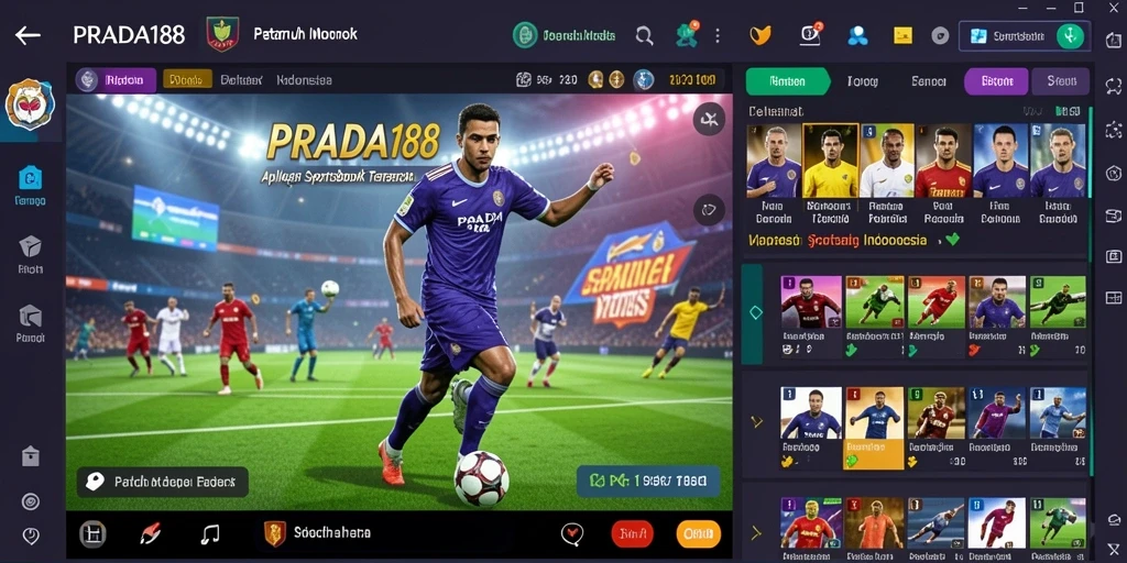 Tangkapan layar utama PRADA188 menampilkan tampilan taruhan olahraga yang menarik.