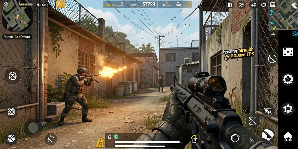 Screenshot ST789 menampilkan aksi intense dalam gameplay FPS epik.
